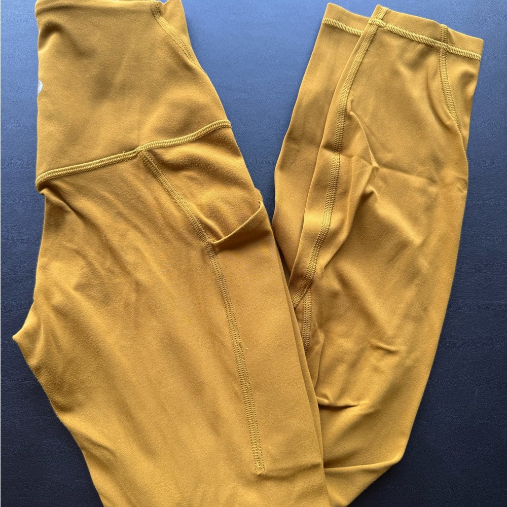 lululemon athletica Mustard Yellow align pockets Leggings